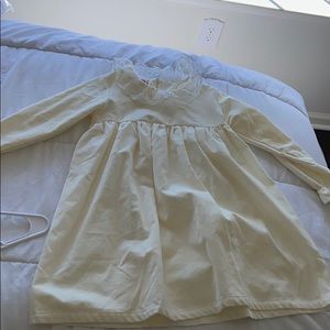 Girls cream velvet dress 7/8